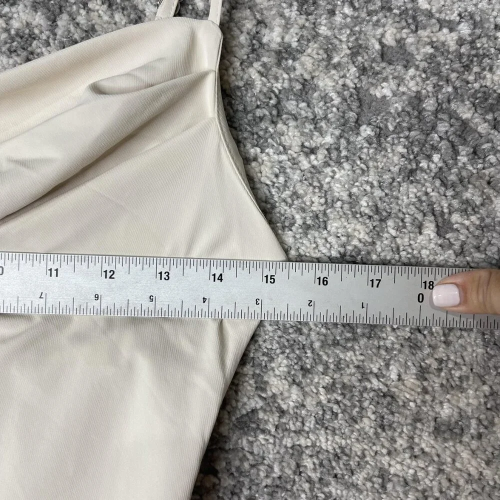 Nymph‎ Dress Womens Small Cream Sleeveless Maxi Cowl Neck Formal Slip Korea 2023 - Picture 2 of 12